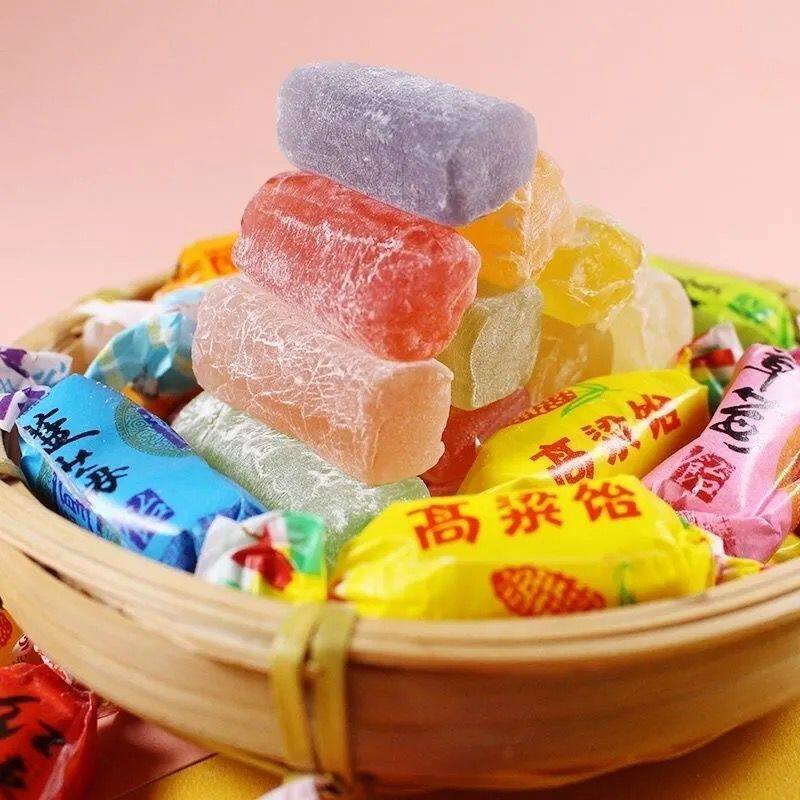 高粱饴500g混装多口味水果糖拉丝水果软糖软糖老式怀旧