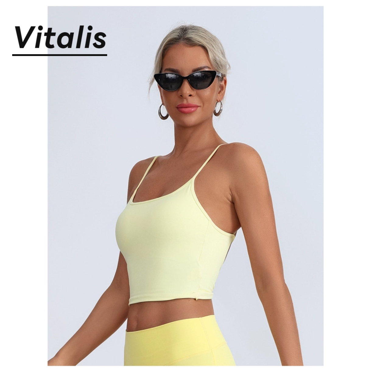 Vitalis裸感交叉聚拢瑜伽文胸