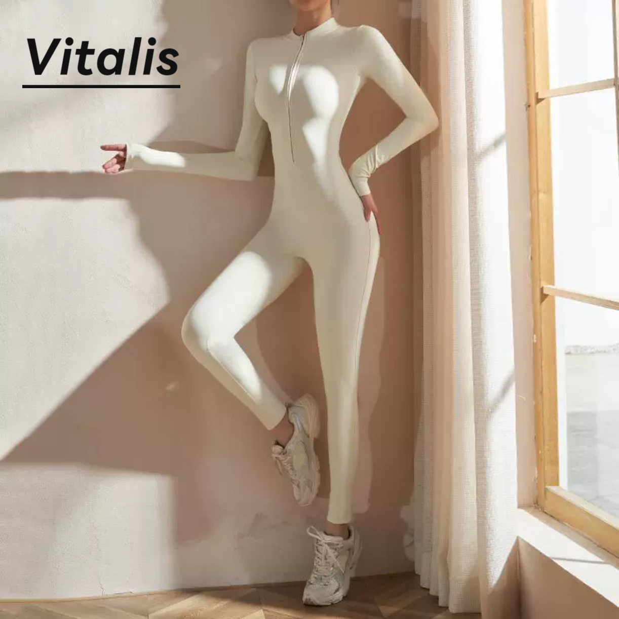Vitalis拉链长袖瑜伽连体衣女