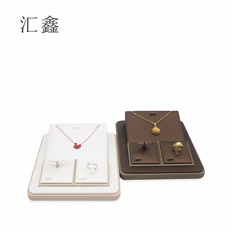 珠宝展示道具三件套展示盘耳钉戒指项链展示架黄金彩宝银饰陈列架