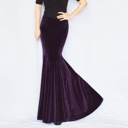 半身裙金丝绒名媛气质年会