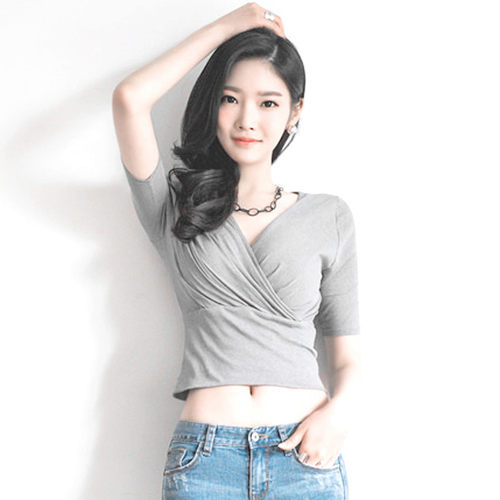 2021春夏新款韩版女装性感上衣