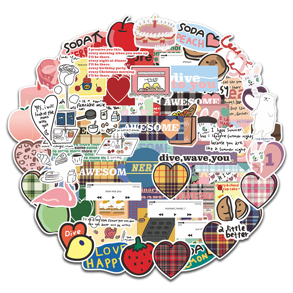 韩国mazzzzy欧阳娜娜同款爱心松饼卡通贴纸手机壳装饰DIY铁盒贴画,文具电教/文化用品/商务用品,贴纸/立体贴纸,淘宝优惠券,粉丝福利购,淘宝优惠卷