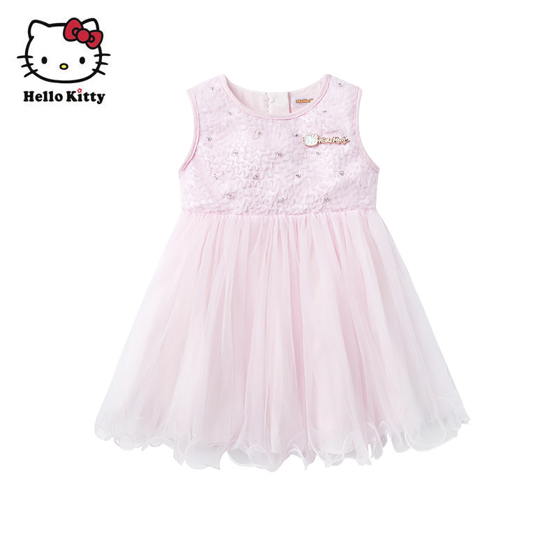 清仓Hello Kitty女童夏礼服裙连衣裙子公主裙小洋装儿童背心裙图片