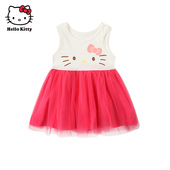 Hello 公主裙子 棉背心裙网纱连衣裙洋装 Kitty童装 女童夏款