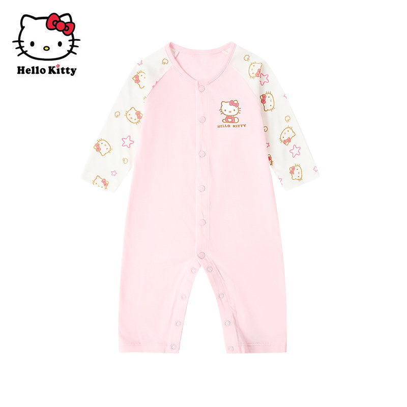 清仓Hello Kitty凯蒂猫纯棉春长袖连体衣婴儿爬服宝宝连身游戏装