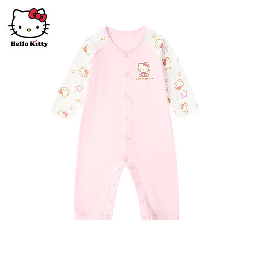 清仓Hello Kitty凯蒂猫纯棉春长袖连体衣婴儿爬服宝宝连身游戏装