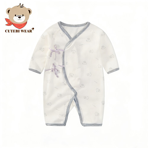 清仓Cutebi Wear男童春纯棉内衣家居服连体衣新生儿连身装游戏装