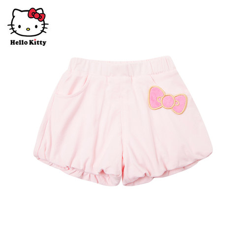 Hello Kitty童装女童夏款舒适棉休闲裤子短裤灯笼裤
