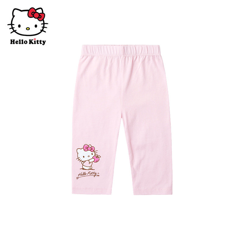 Hello Kitty凯蒂猫童装女童春款婴幼儿休闲棉打底裤长裤子