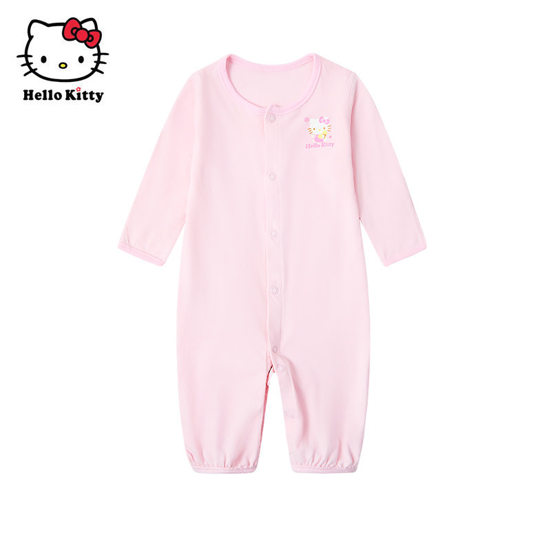 Hello Kitty凯蒂猫春纯棉女宝宝内衣婴儿连体衣长袖妙妙装连身装