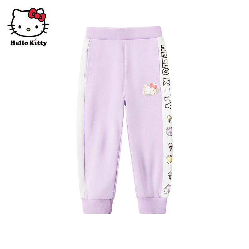 Hello Kitty童装春秋女童休闲长裤裤子运动裤卫裤