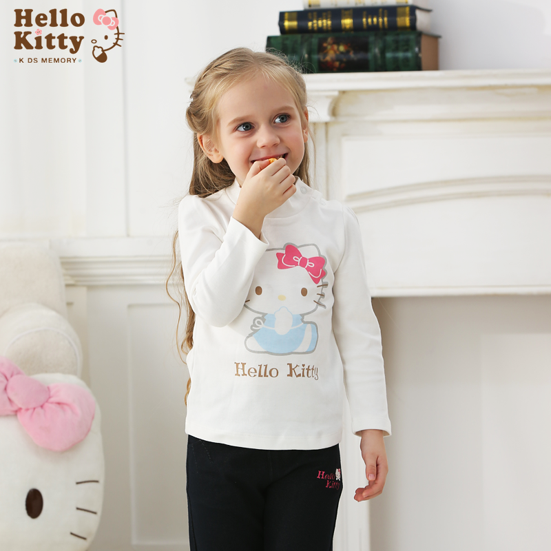 Hello Kitty女童半高领上衣打底衫春秋T恤内搭可爱休闲T恤,童装/婴儿装/亲子装,T恤,淘宝优惠券,粉丝福利购,淘宝优惠卷