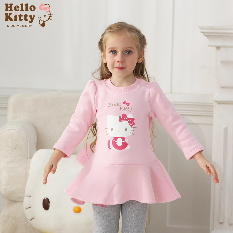 正品女童卫衣裙百褶裙HelloKitty