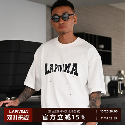 LAPIVIMA PRINTED INK SPLATTERED TEE T-SHIRT 残缺印花泼墨短袖