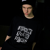 24SS NECK ANTI LAPRIMA WAR CREW LAP FVK反战印花T恤LAPIVIMA