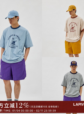 LAPIVIMA Holidays Item Riverside Tee度假风两面穿轻薄印花短袖