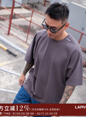 LAPIVIMA 25 WIDE STRUCTURAL CREWNECK 宽结构圆领纯色短袖T恤
