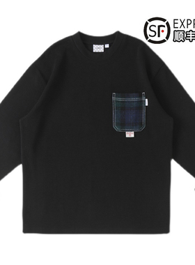 LAPRIMA HARRIS TWEED POCKET T-SHIRT口袋长袖T恤 哈里斯黑色TEE