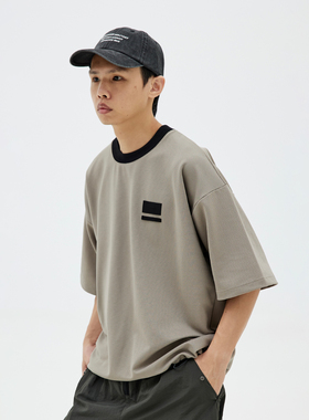 LAPRIMA 24SS TEE LAP 黑标面料系列廓形五分袖日系圆领T恤短袖