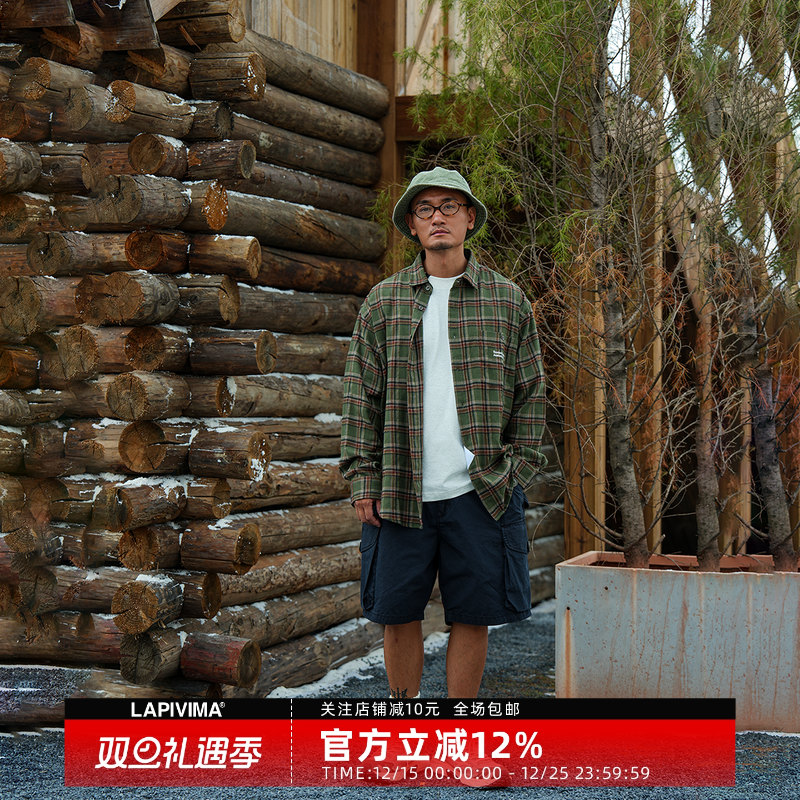 PLAIDPRINTSHIRT格纹印花衬衫