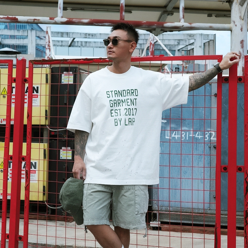 LAPIVIMA WASHED DYED AND WORN TEE 染色水洗磨损泼墨印花T恤