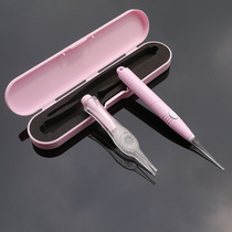 挖耳朵神器套装掏耳勺儿童发光耳镊宝宝耳垢镊子婴儿柔软掏耳夹子