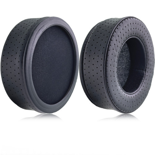 乾音圆形羊皮耳机套罩垫平面斜面