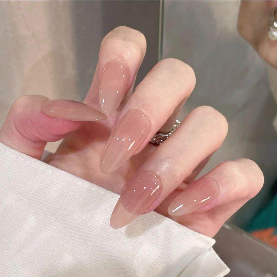 包邮假指甲贴片华妃摸脸网红穿戴美甲新娘长款24片可拆卸成品甲片