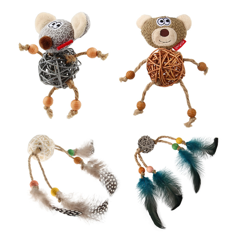 羽毛玩具猫玩具贵为藤球铃铛