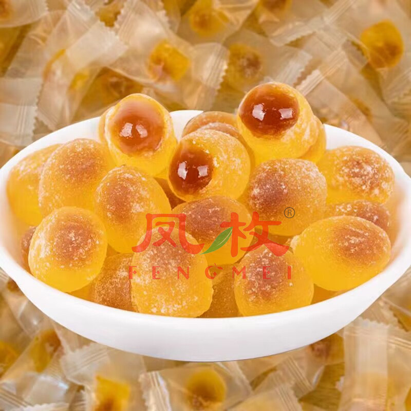 爆浆梨膏软糖夹心糖果秋梨膏软糖雪梨糖流心糖招待休闲糖果包邮