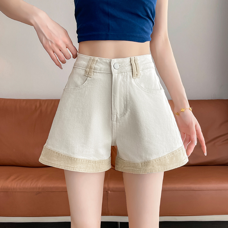 米黄色牛仔短裤女夏天薄款新款