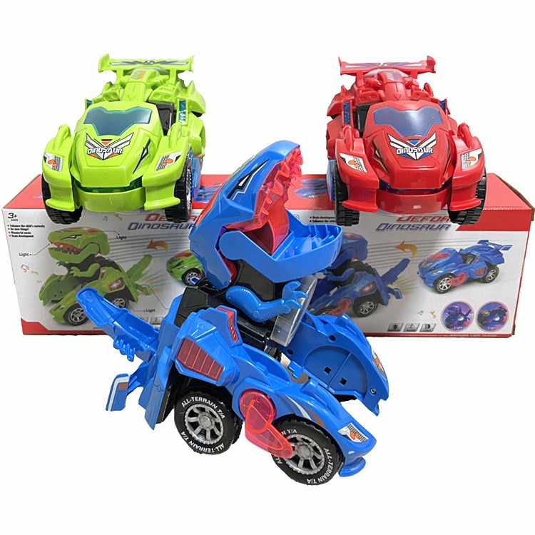 Children's luminescent morphing dinosaur toys电动音乐车玩具
