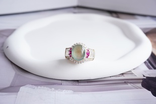 精选高货未封底高冰玻璃种葡萄肉翡翠蛋面大尺寸镶嵌吊坠 1813