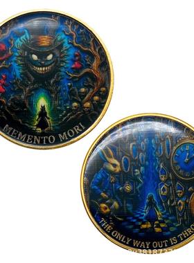 跨境品热销Memento Mori彩印金属工艺品纪念币二创收藏币工厂可定