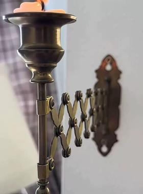 跨境新品 Extending Taper Candle Holder可伸缩创意烛台金属工艺