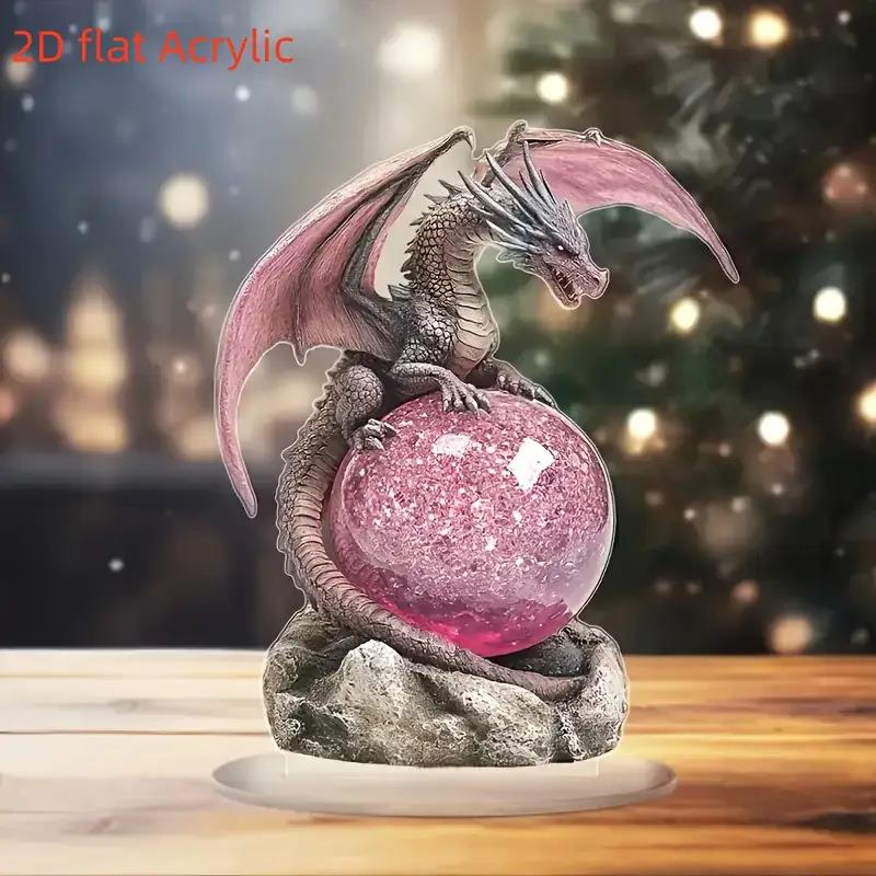 跨境复古波西米亚亚克力龙水晶球标牌装饰办公室客创意生日礼物