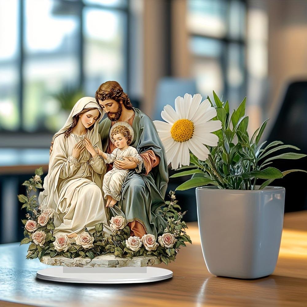 跨境新品温馨家庭母子情深亚克力平面家居办公室装饰摆件人物摆件