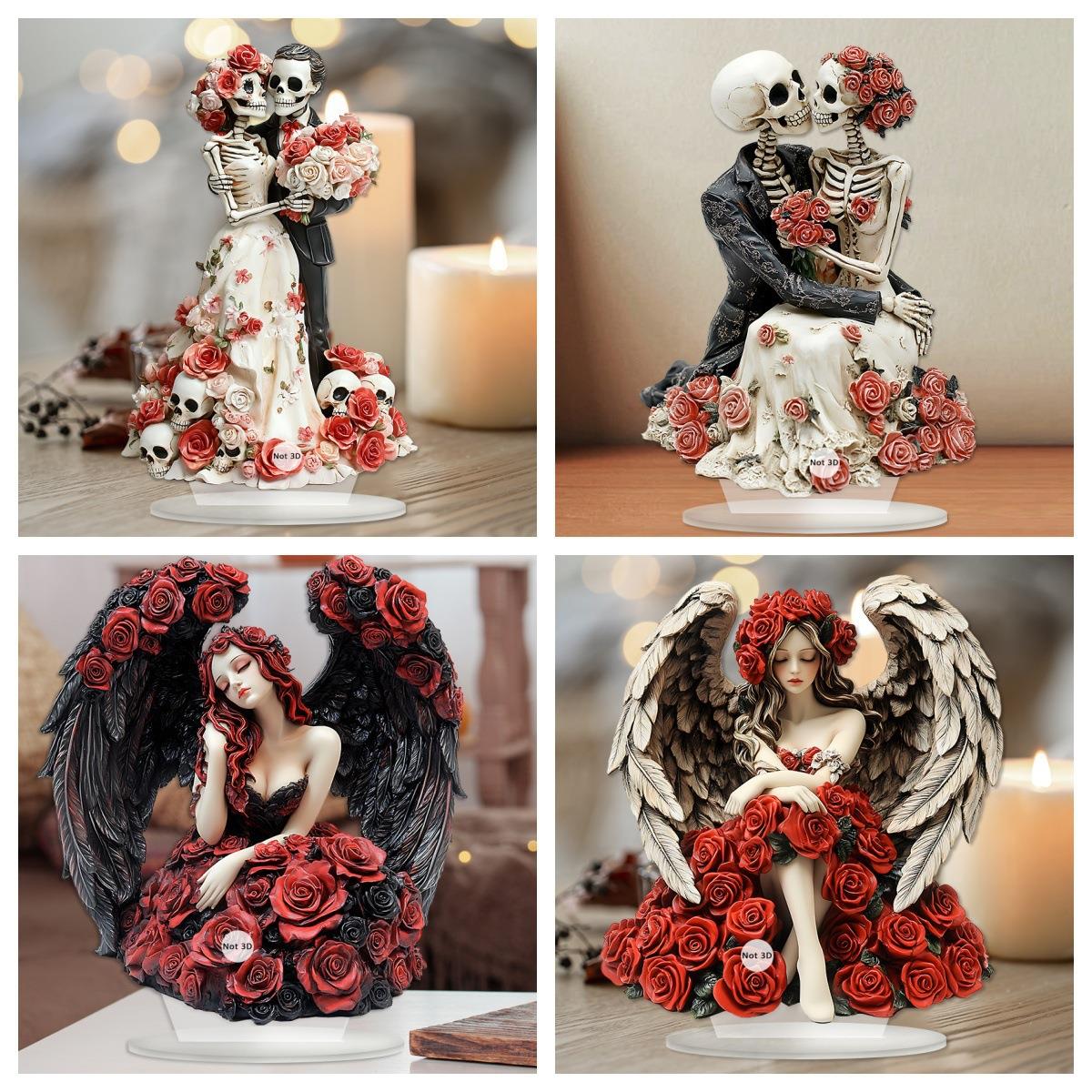 跨境2D亚克力立牌摆件情人节母亲节创意桌面摆件万圣节节日装饰