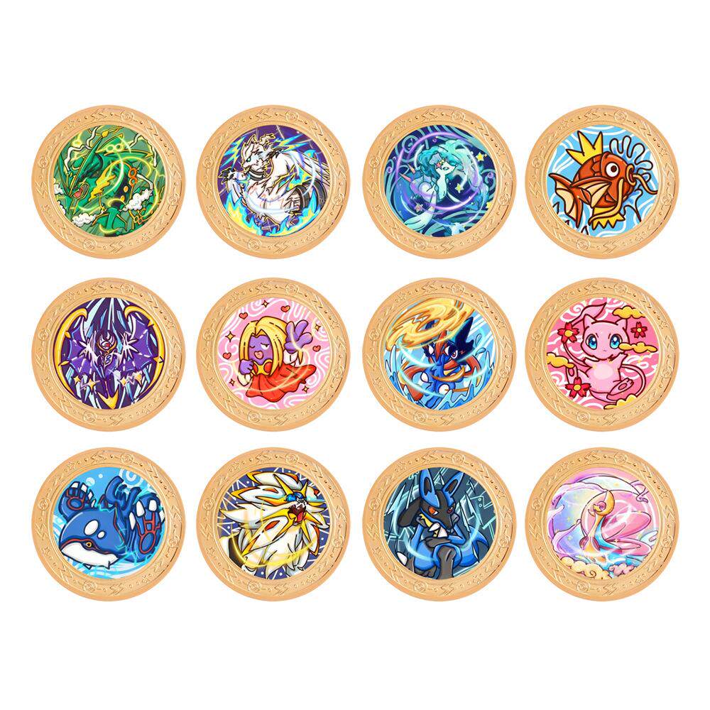 宝可梦 日漫儿童礼物纪念金币动漫金属币工艺 礼盒徽章 跨境 同款
