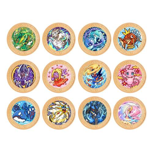 宝可梦 日漫儿童礼物纪念金币动漫金属币工艺 礼盒徽章 跨境 同款