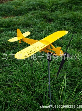 Airplane Weathervane飞机风向标庭院花园装饰品金属风车厂家直销