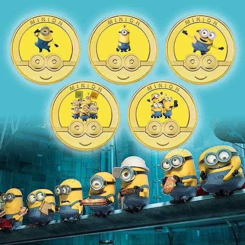 小黄人 儿童礼物欧美动漫金属工艺 礼盒徽章 跨境同款