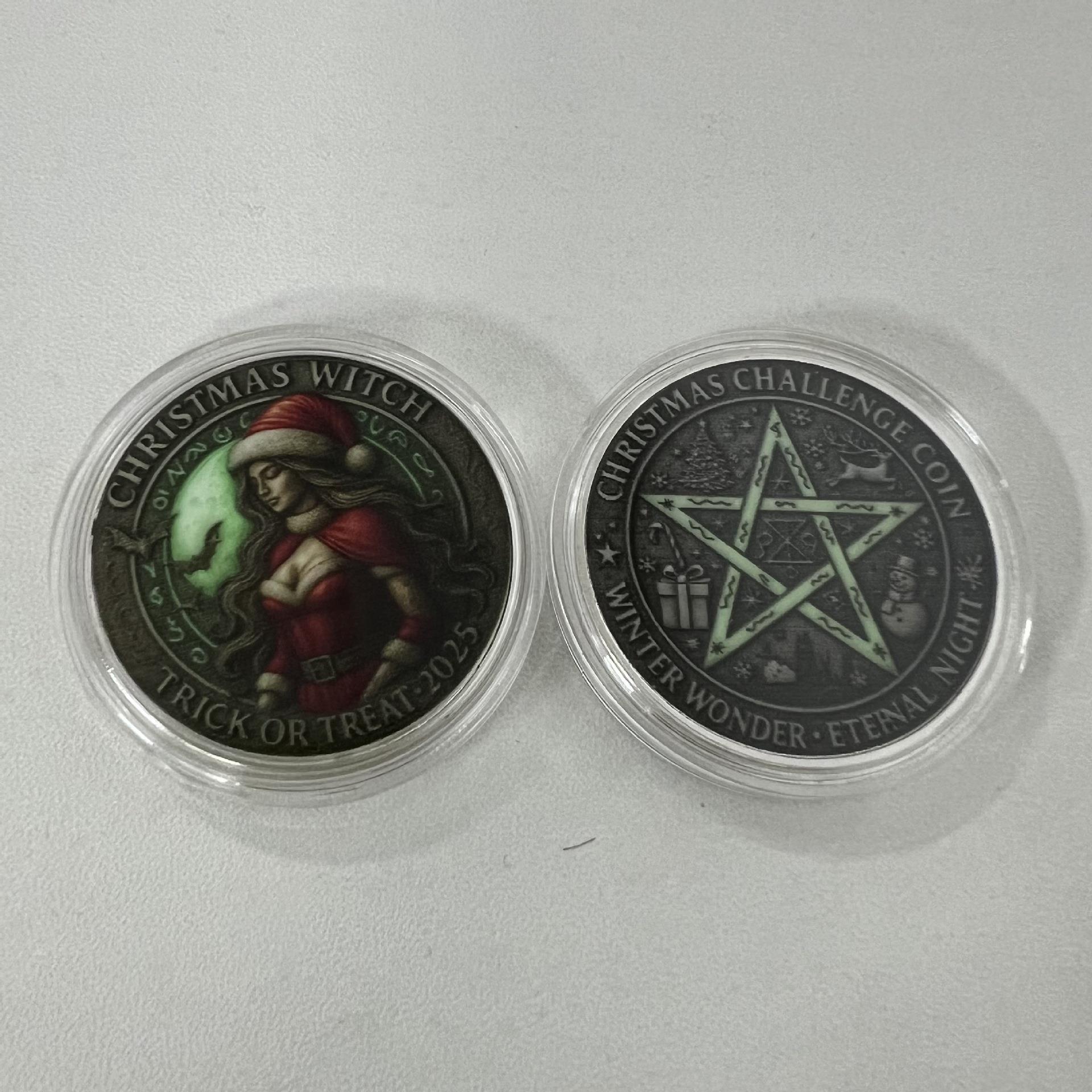 创意礼品  万圣节系列硬币 南瓜纪念收藏塑料卡片 金箔钞可定