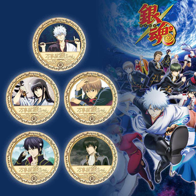 银魂  日本动漫金属工艺 礼盒徽章 跨境 同款