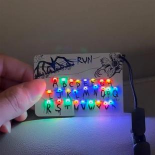 汽车装 跨境新品 Pendant卡片灯吊坠可随身携带 Light 饰挂件 Card