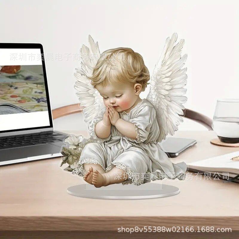 跨境波西米亚风天使雕像亚克力祈祷雕像和平与爱的象征桌面摆件,住宅家具,桌子,淘宝优惠券,粉丝福利购,淘宝优惠卷