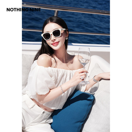 NOTHING NINE 风序100%棉圆领泡泡袖短上衣