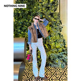 游乐场原创图案两口袋印花牛仔裤 NOTHING NINE