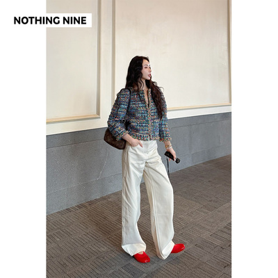 NOTHING NINE  空界指令原生胚色三醋酸弯刀裤